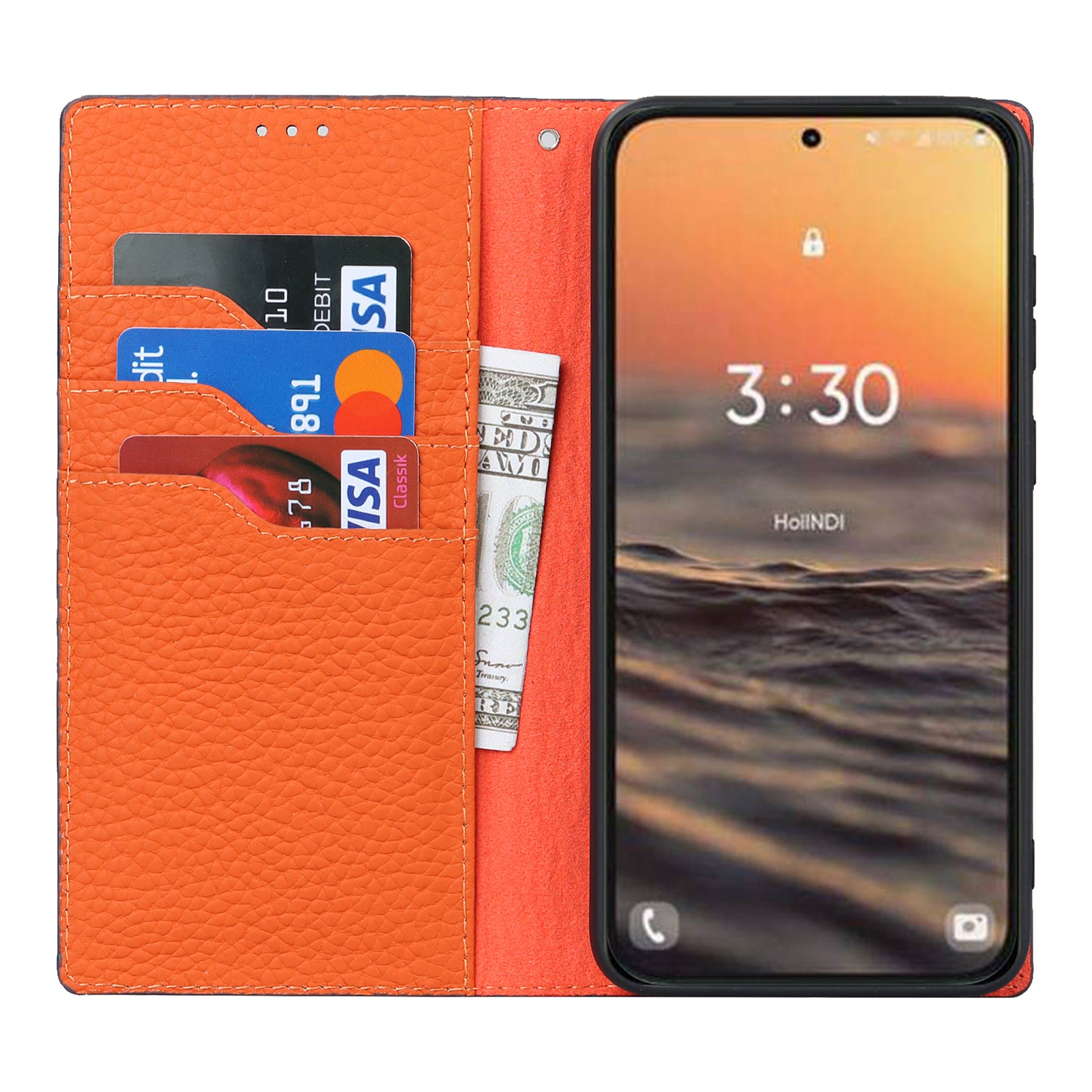 For Samsung Galaxy S23 Shockproof Litchi Texture Phone Case Flip Genuine Leather Wallet Stand Phone Protective Cover with Hand Strap For Samsung Galaxy S23 Shockproof Litchi Texture Phone Case Flip Genuine Leather Wallet Stand Phone Protective Cover with Hand Strap